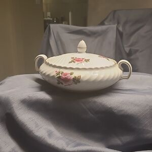 Floral Porcelain Tureen with Lid